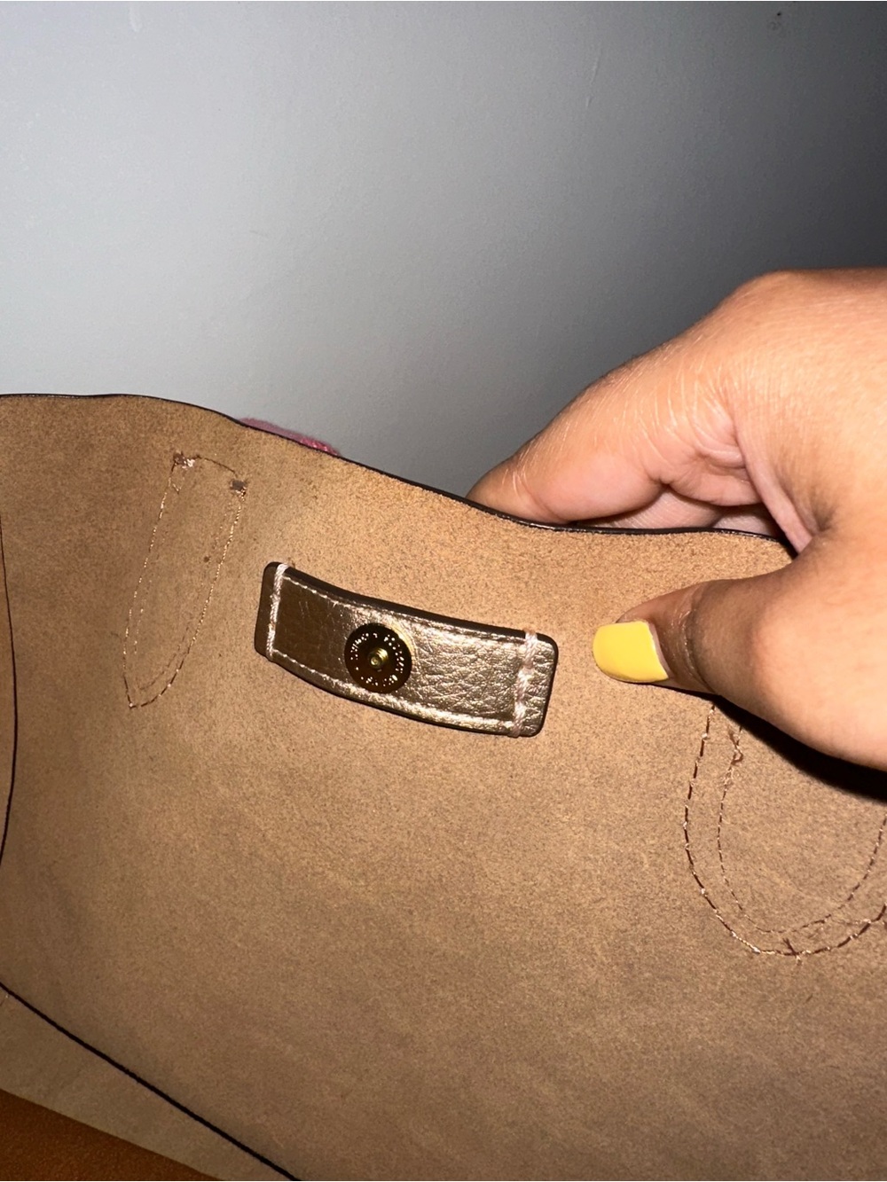 Coach Derby Metallic Rose Gold Tote with Pink Top Handles - Picture 11 of 13